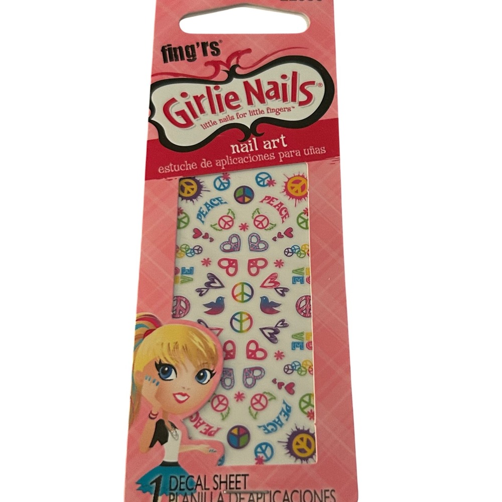 Fingrs Girlie Nails Little Nails for Little Fingers Nail Art‎ Decals Sheet